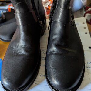 Frye - Genuine Leather Black Moto Boot   7.5